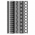 Tribal Geometric Semi-Permanent Tattoo – Black Polynesian-Inspired Pattern, Water-Resistant, Long-Lasting (7 × 4.3 Inches) | Tats4u