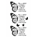 Butterfly & Hope Quote Semi-Permanent Tattoo – 3-Piece Set | Tats4u