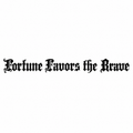 Fortune Favors the Brave Semi-Permanent Tattoo – Gothic Old English Lettering | Tats4u