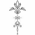Ornamental Floral Mandala Semi-Permanent Tattoo (6.6 × 3.1 Inches) – Elegant Symmetrical Design | Tats4u