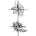 2pcs Mountain Compass Semi-Permanent Tattoo – 4.33 × 7.08 Inches | Tats4u