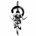 Samurai Warrior Double Swords Semi-Permanent Tattoo – 8 × 3 Inch | Tats4u