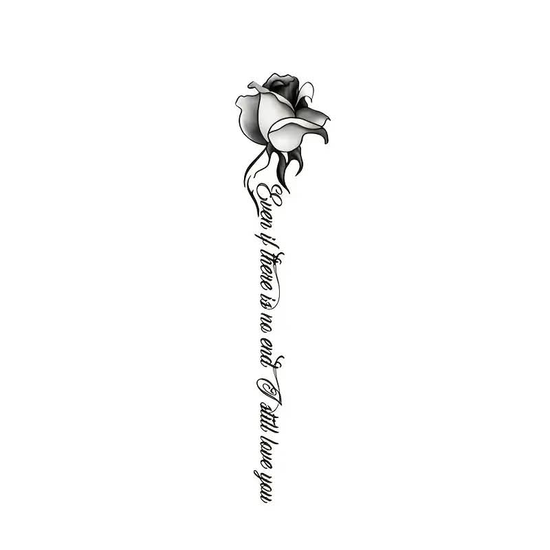 Never It Were in Me Old Rose Semi-Permanent Tattoo | Tats4u
