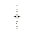 Celestial Star Mandala Semi-Permanent Tattoo – 6.6 × 3.1 Inch | Tats4u