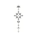 Ornamental Floral Sunburst Semi-Permanent Tattoo – 6.6 × 3.1 Inch | Tats4u