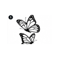 Butterfly Black Ink Semi-Permanent Tattoo – Elegant Wing Design | Tats4u