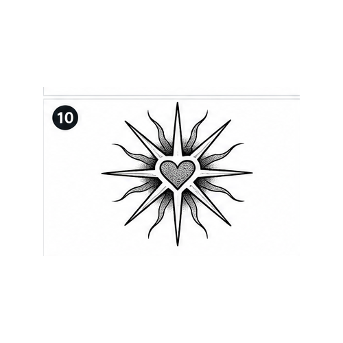 Tribal Thorn Semi-Permanent Tattoo – Spiky Black Abstract Design | Tats4u