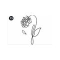 Rose Outline Semi-Permanent Tattoo – Elegant Floral Line Art | Tats4u