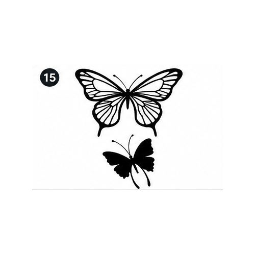 Butterfly Outline Semi-Permanent Tattoo – Elegant Wing Art | Tats4u