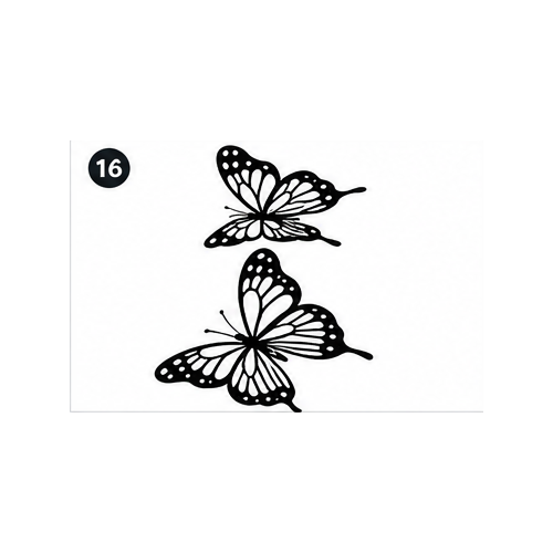 Butterfly Duo Semi-Permanent Tattoo – Classic Black Wing Design | Tats4u