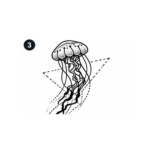 Realistic Jellyfish Semi-Permanent Tattoo – Fine-Line Ocean Art | Tats4u