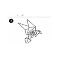 Origami Bird Semi-Permanent Tattoo – Geometric Minimalist Design | Tats4u