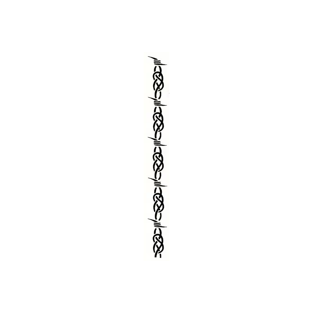 Black Thorn Barbed Wire Semi-Permanent Tattoo – Gothic Tribal Design | 6 Designs | Tats4u