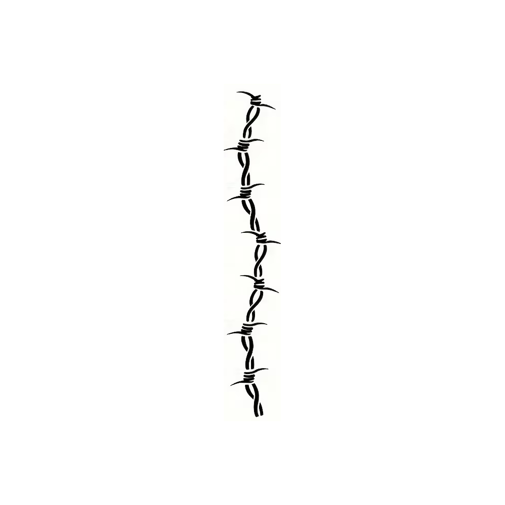 Black Thorn Barbed Wire Semi-Permanent Tattoo – Gothic Tribal Design | 6 Designs | Tats4u