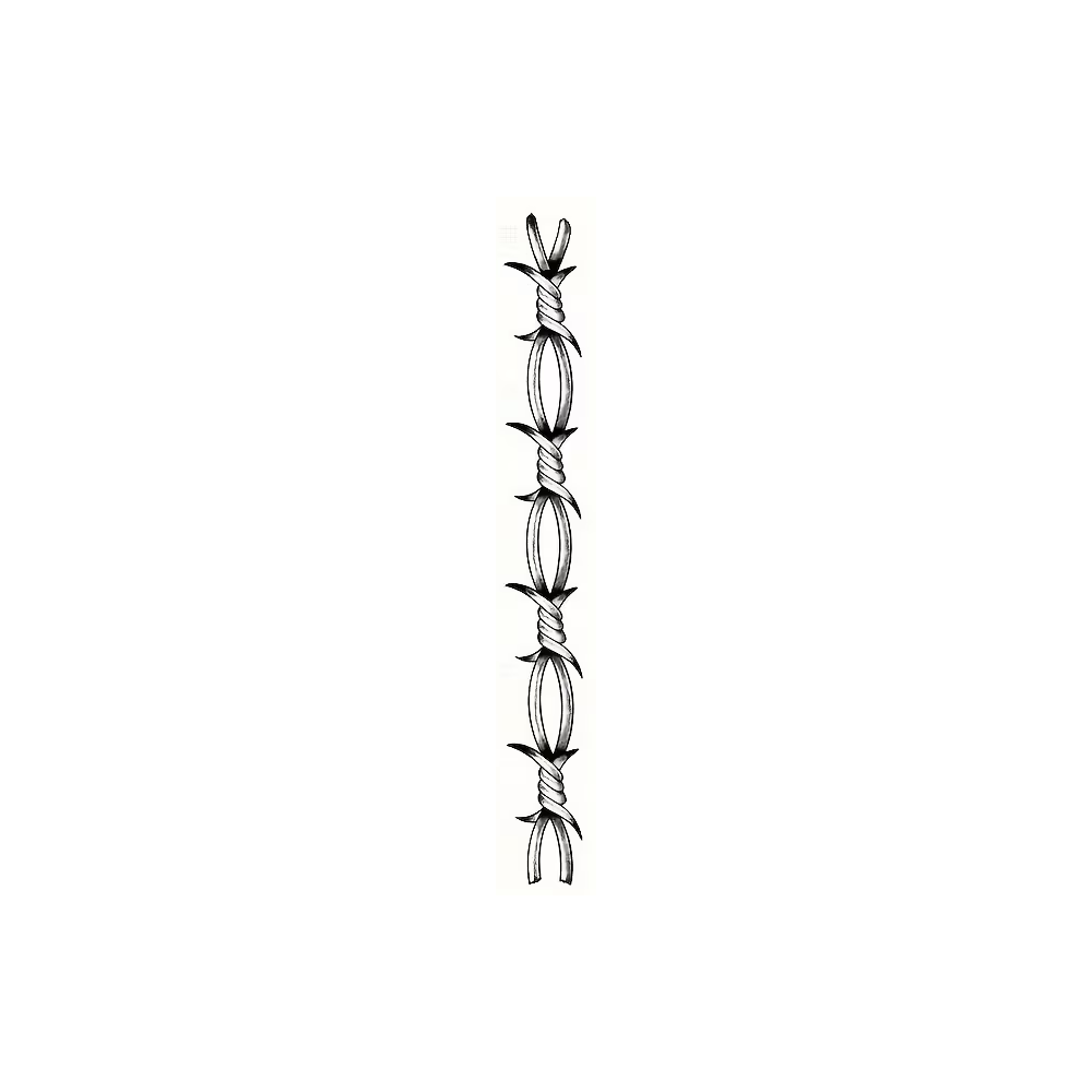Black Thorn Barbed Wire Semi-Permanent Tattoo – Gothic Tribal Design | 6 Designs | Tats4u