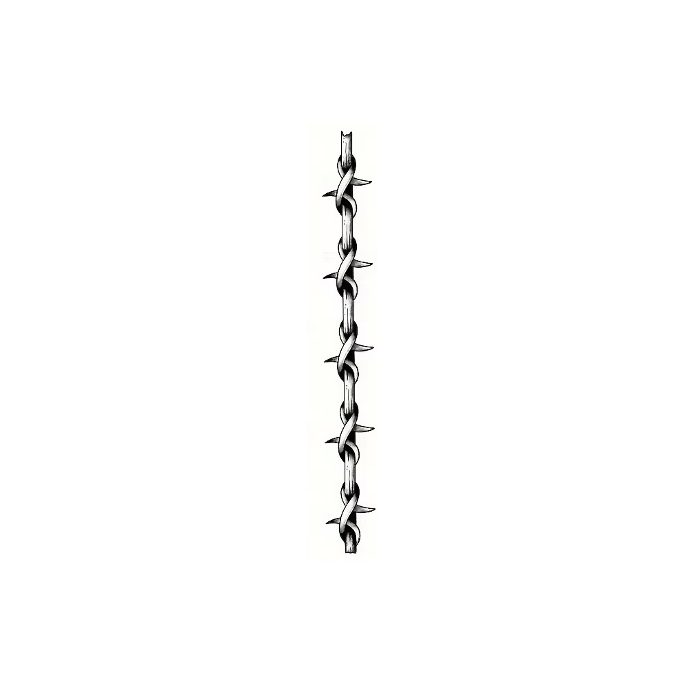 Black Thorn Barbed Wire Semi-Permanent Tattoo – Gothic Tribal Design | 6 Designs | Tats4u