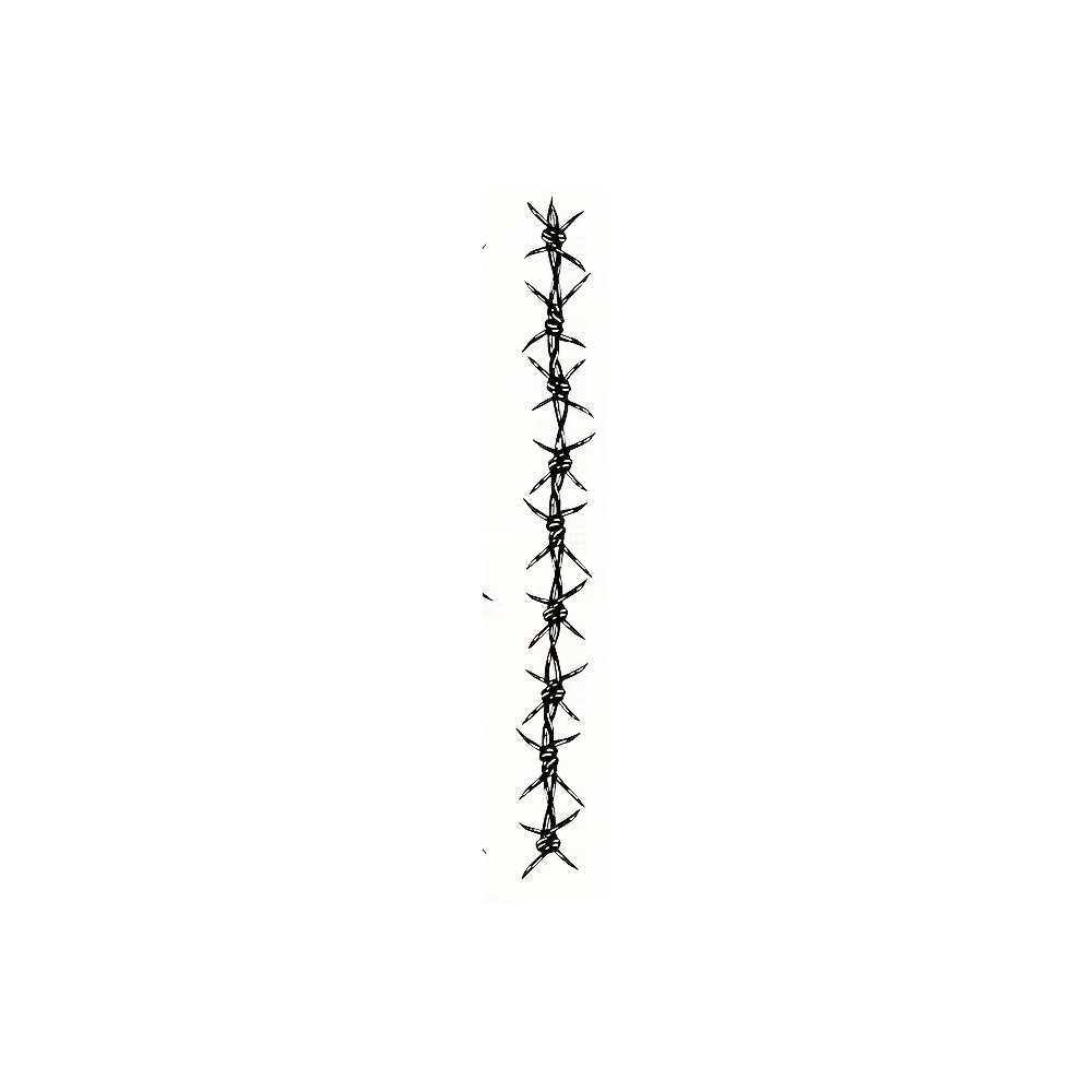 Black Thorn Barbed Wire Semi-Permanent Tattoo – Gothic Tribal Design | 6 Designs | Tats4u